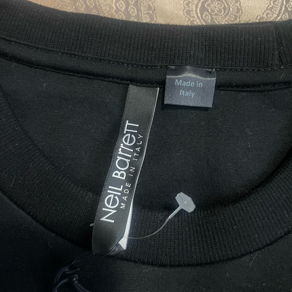 Neil Barrett Lightning Bolt  Neoprene Side-zip Sweatshirt - Picture 5 of 11